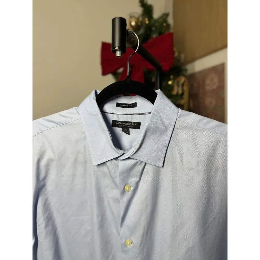 Men's Light Blue Dress Shirt by Banana Republic